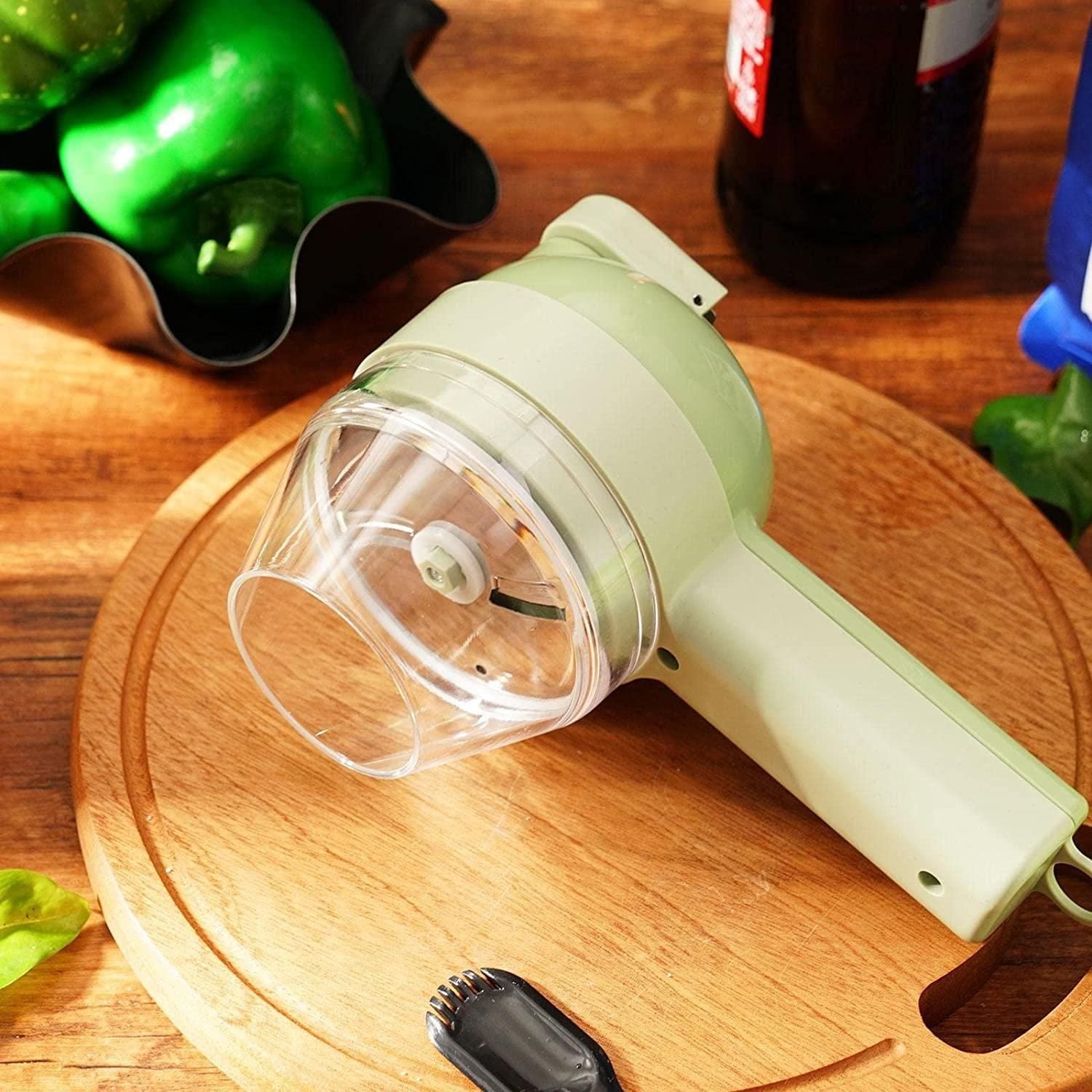 1 Vegetable Chopper Handheld Electric Vegetable Cutter Set