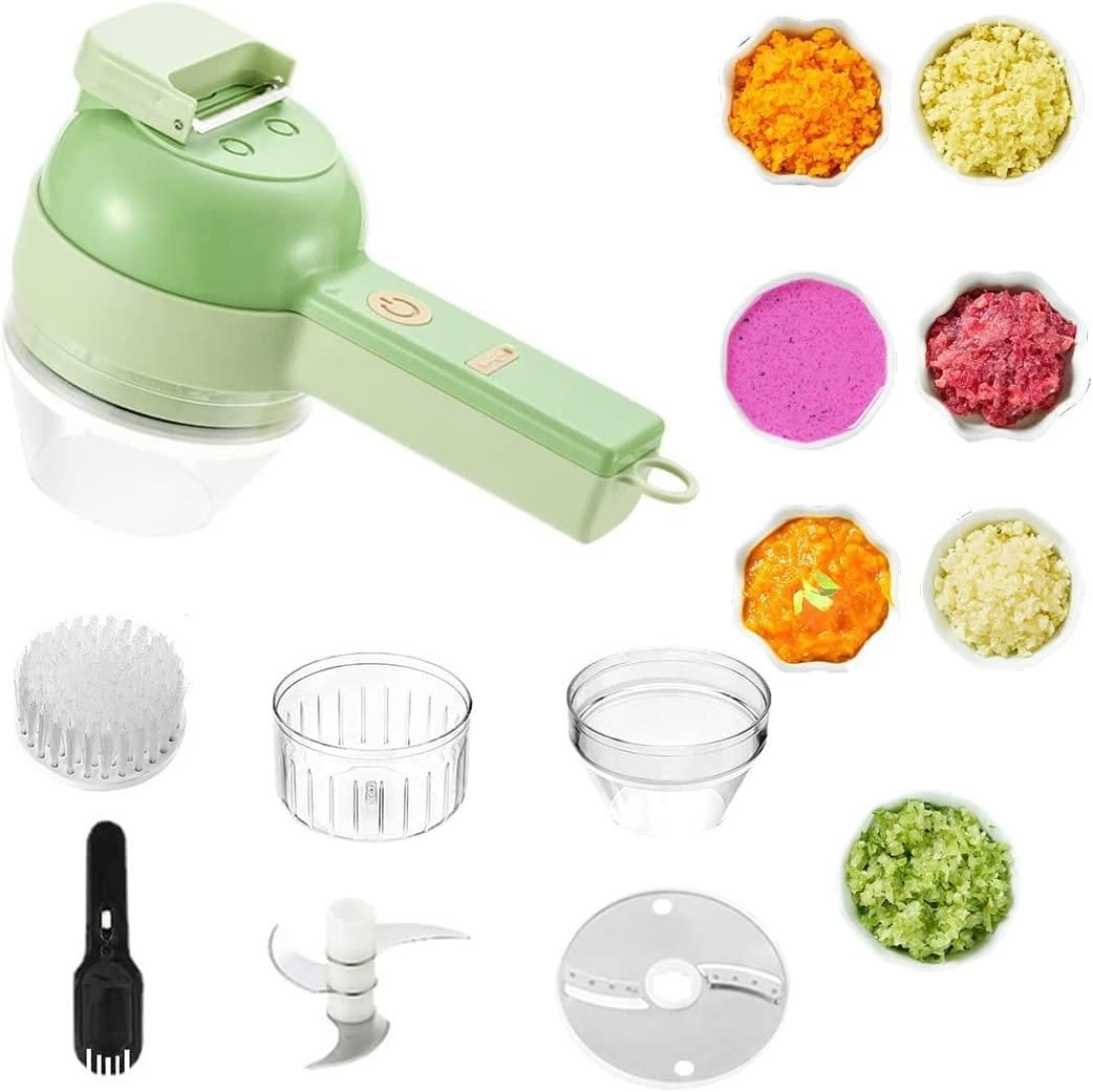 4 in 1 Portable Electric Handheld Cooking Vegetable Cutter Set